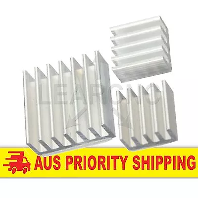 Raspberry Pi 2 3pc Aluminium Heatsink Kit Self Adhesive Heat Sink Arduino • $5.95