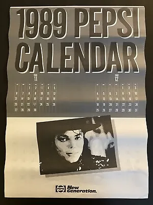 Pepsi Promo 1989 Calendar Featuring Michael Jackson | Tina Turner | David Bowie • $199.99