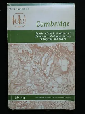 CAMBRIDGE - Ordnance Survey First Edition Map Reprint - England - Sheet 54 • £5.99