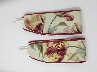 Laura Ashley Gosford Cranberry Handmade Pair Of Curtain Tie Backs Piped Red   • £21.99