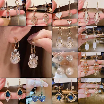 Wholesale Crystal Tassel Flower Earrings Drop Dangle Women Wedding Jewelry 2023 • $1.54