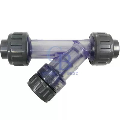 Pipe ID 63MM PVC Plastic Pipe Inline Y Strainer Filter 20 Mesh For Water • $38.99