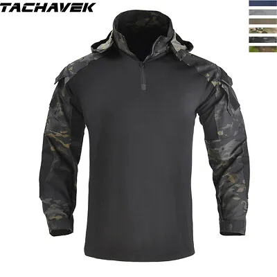Mens Military Combat Shirt Army Tactical Long Sleeve T-Shirt GEN3 Casual Hoodie • $38.24