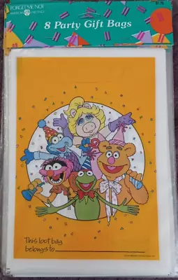 American Greetings Pack Of 8 Party Gift Bags Muppet Jim Henson Yellow • $12.22