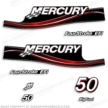 Fits Mercury 50hp Four Stroke EFI Decals (Red) - 2005 • $94.95