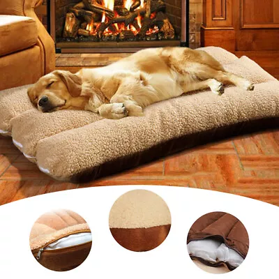 Pet Dog Cat Bed Cushion Warm Plush Puppy Mat Washable Pillow For Large Dog Cat • $30.88