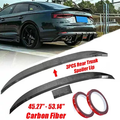 Adjustable Rear Trunk Spoiler Lip Roof Tail Wing Black For Car Sedan  US Stock • $35.69