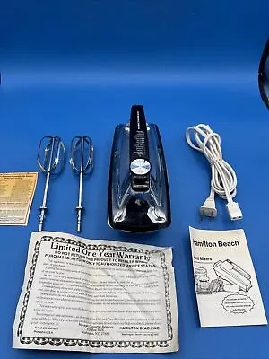 Vintage Hamilton Beach 14 Speed Chrome Hand Held Mixer Model 103-4 Tested W/box • $29.97