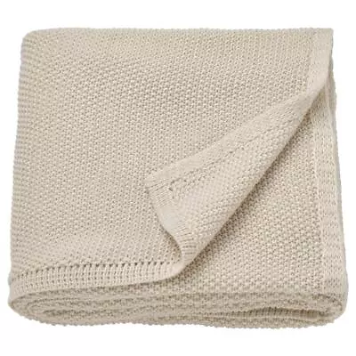 IKEA New HUMLEMOTT Throw Off-white 130x170 Cm • £32.46