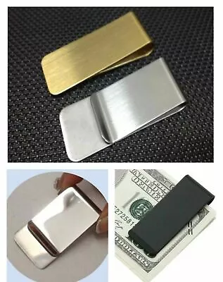 £2.45 • Buy Metal Stainless Steel Money Cash Clip Collar Card Gift Mens Women Wallet Gift