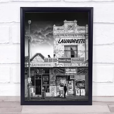 Food Street Architecture Person Milk Window Marketing Commercial Wall Art Print • $15.90