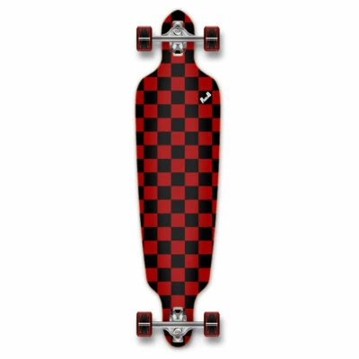 $62.99 • Buy Yocaher Drop Through Longboard Complete - Checker Red