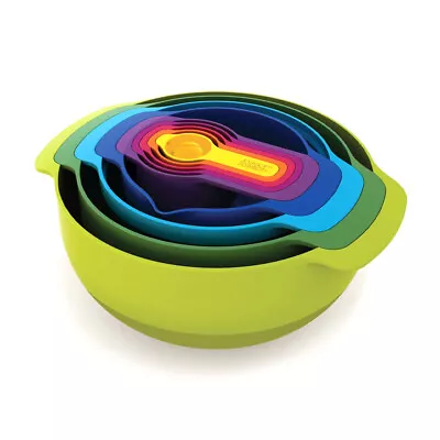 9pc Joseph Joseph Nest Food Preperation Mixing Bowl/Colander Set Multi Colour • $95.05