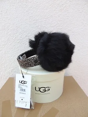 £56.56 • Buy Ugg Leopard Micro Dot Toscana Shearling Wired Audio Device Earmuffs, Nwt And Box