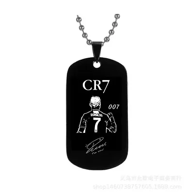 Football CR 7 Necklace C Ronaldo Stainless Steel Pendant Titanium 22  Chain • $4.99