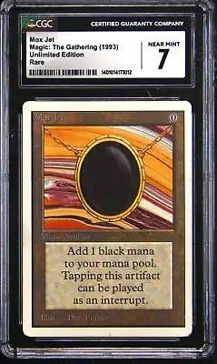 1993 Unlimited Mox Jet Rare Magic: The Gathering MTG CGC 7 • $3800