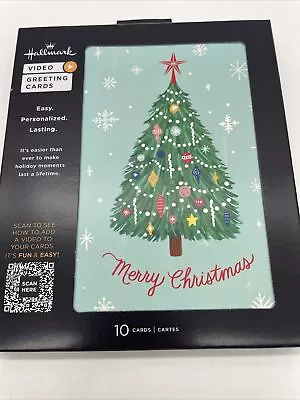 New Hallmark Pack Of 10 Personalized Video Cards Christmas Tree Merry Christmas • $13.99