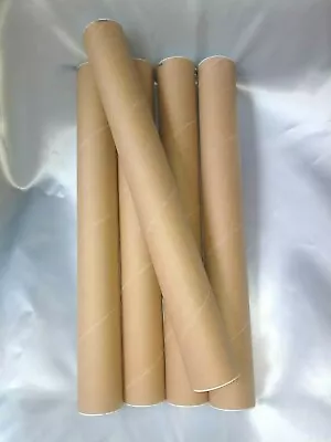 £4.95 • Buy Cardboard Postal Tubes 2  50mm + Plastic End Caps  A1- 26.25 , A3 -13 , A4 -9.5 