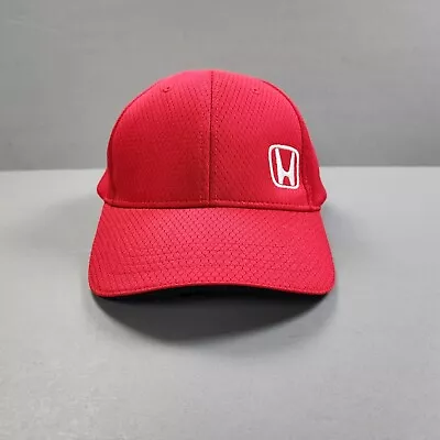 Honda Hat Cap Strap Back Mens Motorsports Racing Embroidered Red White Logo • $19.98