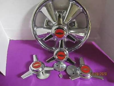 4 Cragar Ss Center  Caps 3 Bar Spinners Uni Lug  Wheels Redbow • $70.95