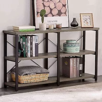 Rustic Console Table For Entryway Industrial Sofa/Entry Table 47 Inch Gray Oak • $172.49