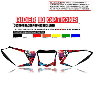 2005 2006 2007 Honda Crf 450r Dirt Bike Backgrounds Number Plate Graphics Decals • $49.99
