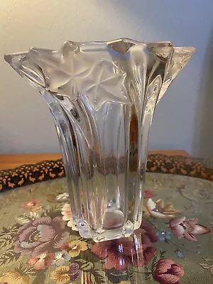 Mikasa Crystal Frosted Swirl Parisian Ivy Vase 6.25” Made In Germany • $14