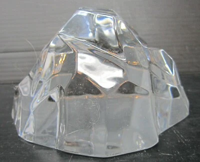 $25 • Buy Crystal Paperweight Val St. Lambert Iceberg Glacier Mountain 4 L X 3 W X 2.5 T