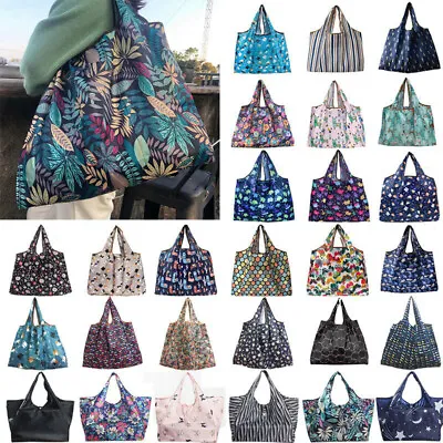 Large Reusable Shopping Bags Heavy Duty Foldable Grocery Tote Bag Handbag Pouch❀ • $8.01