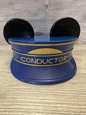 Mickey Mouse Ears Train Conductor Hat Hard Shell Costume Blue • $14.95
