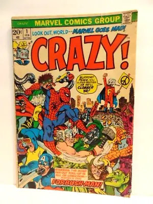 Marvel Comics Group  Crazy  Comic Book Vol. 1 #1 Feb 1973 • $4.99