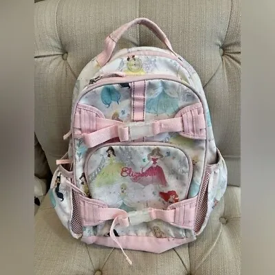 Pottery Barn Kids Mackenzie Glitter Princess Disney Backpack Monogram Elizabeth • $25.99