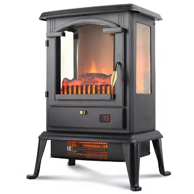 Electric Fireplace Heater With Remote 22.4  Portable Infrared Fireplace Heater • $78.99