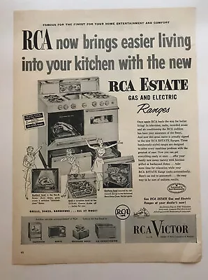 1953 RCA Estate Gas And Electric Ranges RCA Victor Vintage Print Ad • $7