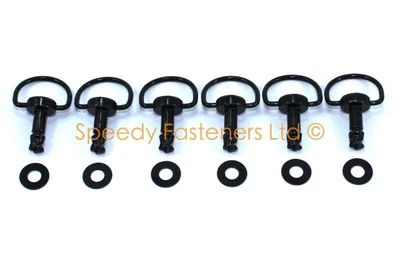 £25.99 • Buy 6x Genuine Dzus Bolts Studs Black Motorcycle Fairing Fasteners 17mm Yamaha Honda