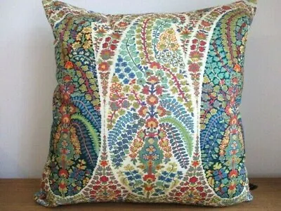 Liberty Penelope Modern Floral & Turquoise Velvet Fabric Cushion Cover Arts • £34.50