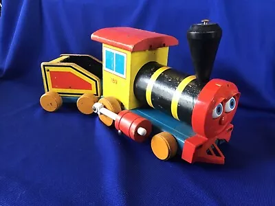 Vintage Fisher Price Looky Chug Chug Train #189 Wooden Pull Toy 1958 • $16.99