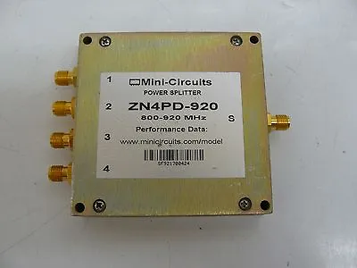 Mini Circuits ZN4PD-920 Power Splitter 800-920 Mhz New • $88.99