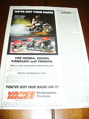 1986 Vance & Hines Gs1150 Pro Stock   ***original Ad*** • $11.35