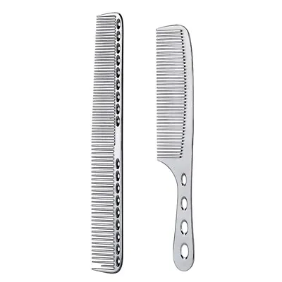 2 Pcs Stainless Steel Hair Combs Anti Static Styling Comb Hairdressing Barber • $11.99