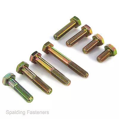 £2.51 • Buy M12 X 1.25 Metric Extra Fine 8.8 High Tensile Yellow Zinc Hex Head Bolt & Sets