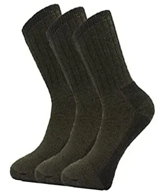 Mens Merino Wool Blend Military Work Boot Thick Thermal Winter Socks 2.8 Tog • £11.99