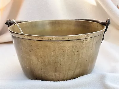 Vintage Antique Victorian Brass Jam Making Pan With Handle • £29.99