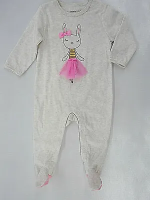 Infant Girls Vitamins Baby $20 L.S. Bunny Footed Coverall Sizes 0/3Mt. - 6/9Mt. • $10