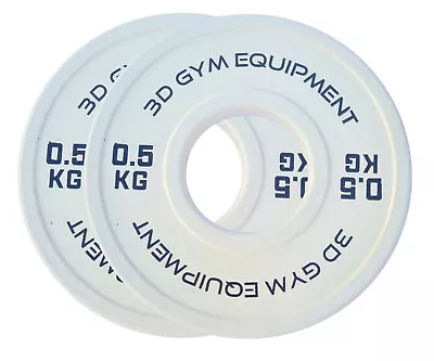 $30 • Buy 0.5KG PAIR 3D GYM EQUIPMENT 50mm OLYMPIC FRACTIONAL CHANGE WEIGHT PLATES
