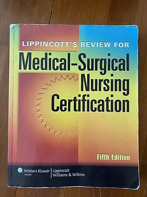 Lippincott's Review For Medical-Surgical Nursing Certification By Lippincott... • $25