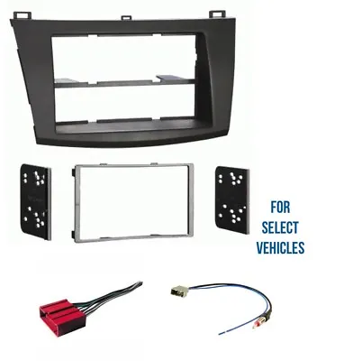 Double Din Car Stereo Install Dash Kit Combo For 2010 2011 2012 2013 Mazda 3 • $34.95