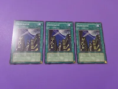 Yu-Gi-Oh! 3 X GLD2-EN038 Skyscraper - Limited Edition - Common Playset • £6.49