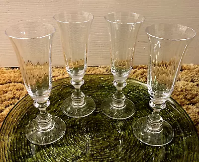 Mikasa Crystal French Countryside Set Of 4  7-5/8” Fluted Champagne Glasses • $98