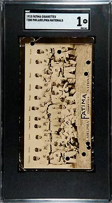 1913 T200 Fatima Philadelphia Nationals Grover Alexander SGC 1 !!! • $275